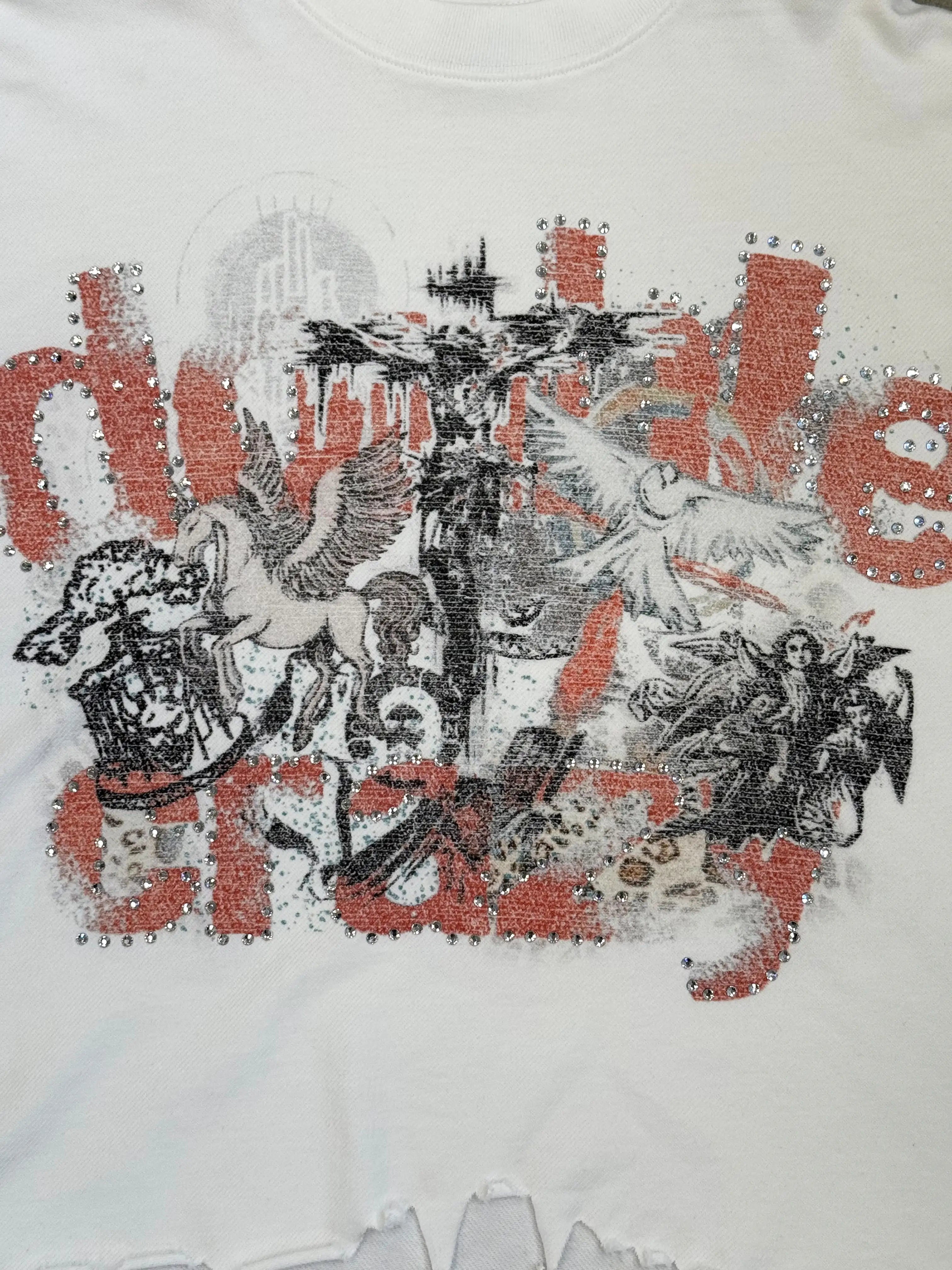 Archive Collage Distressed Tee-444