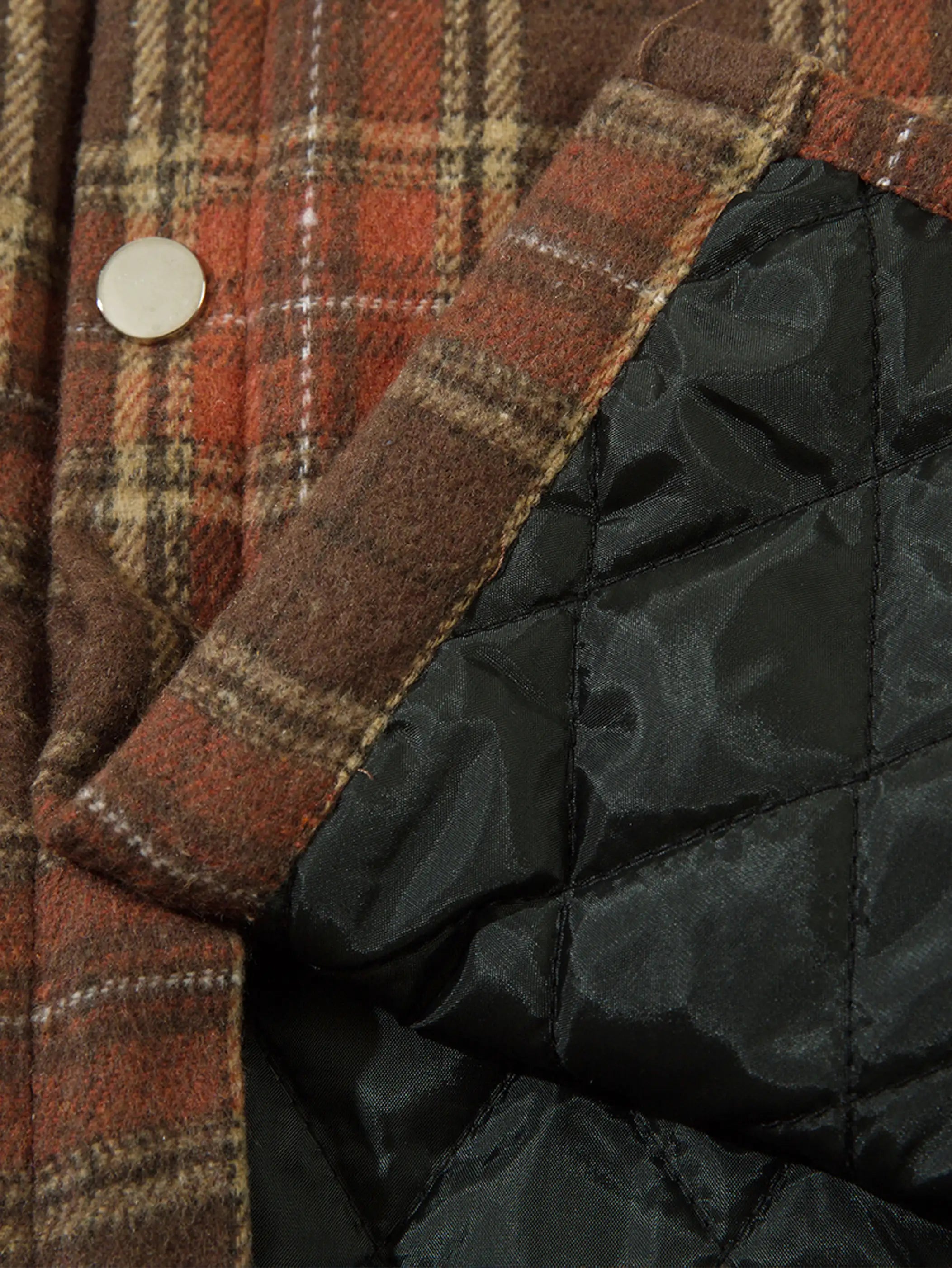 Colorblocked Check Outerwear-S1134