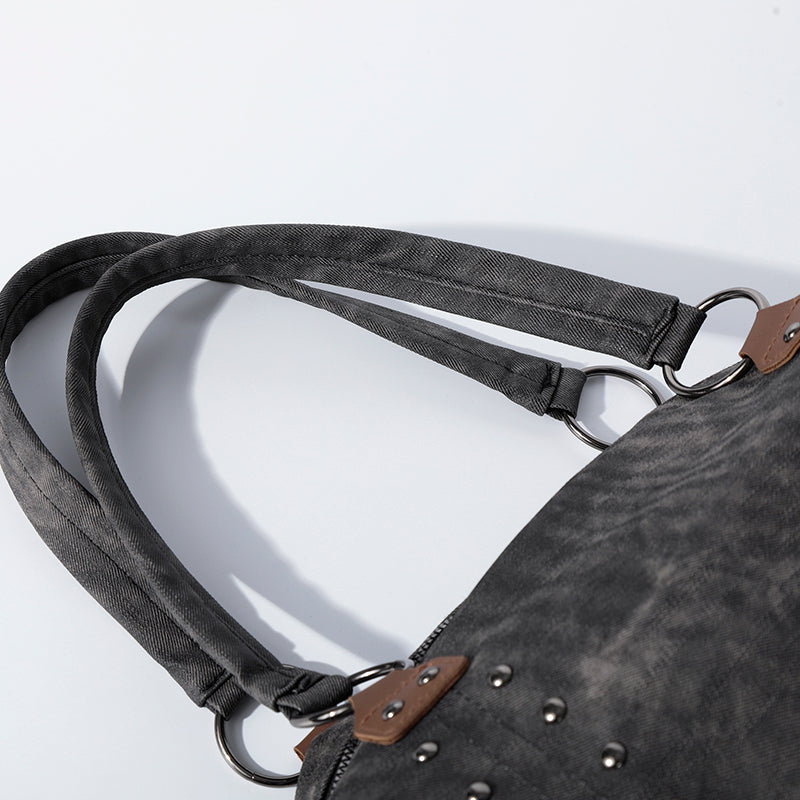Studded Rock Washed Tote Bag-S1221
