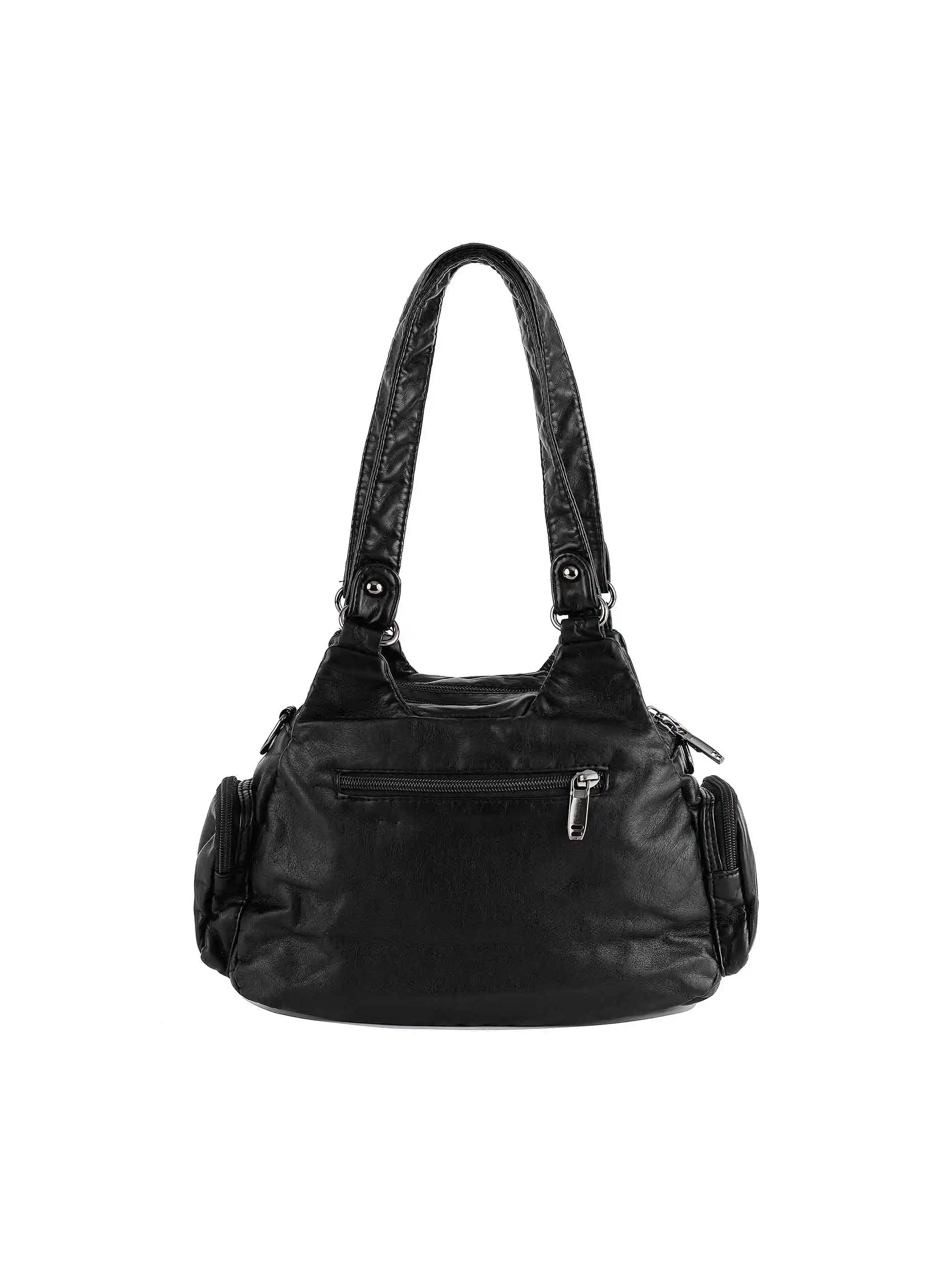 Moto Grunge Multi-zip Hobo Bag-S1223