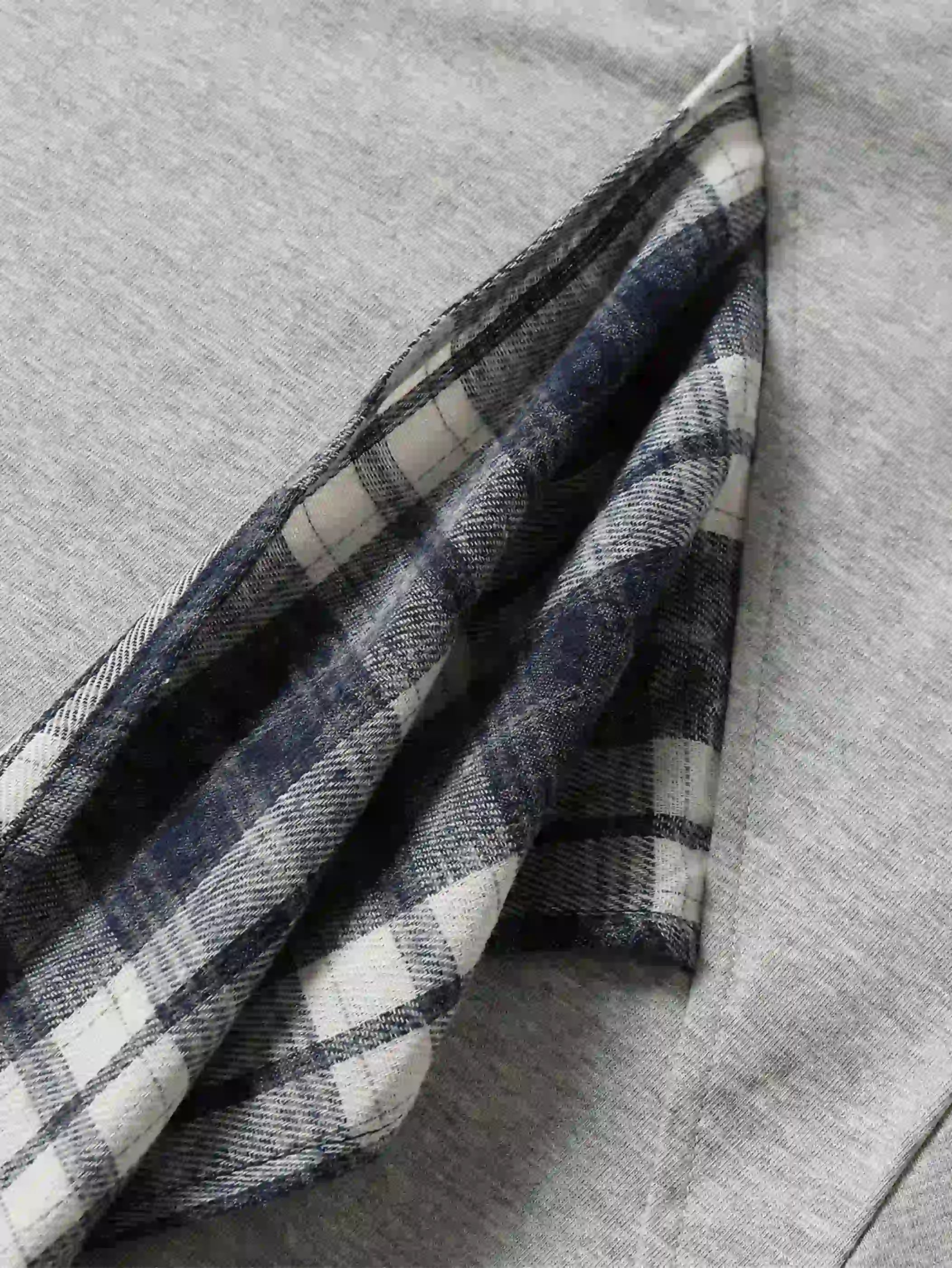 Loose Fit Plaid Patchwork Summer T-shirt-S1000