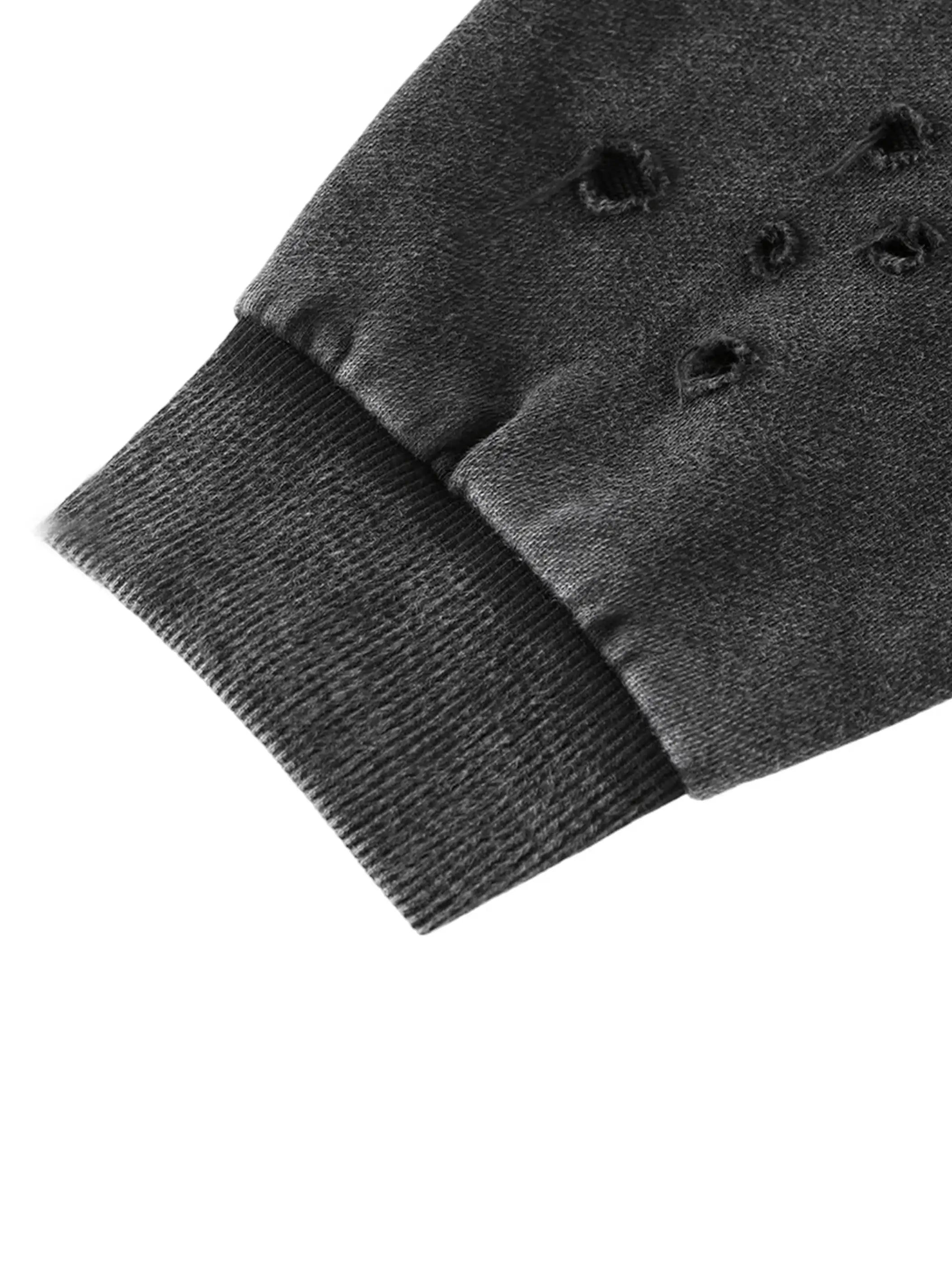 Luxury Hustle Distressed Hoodie-314