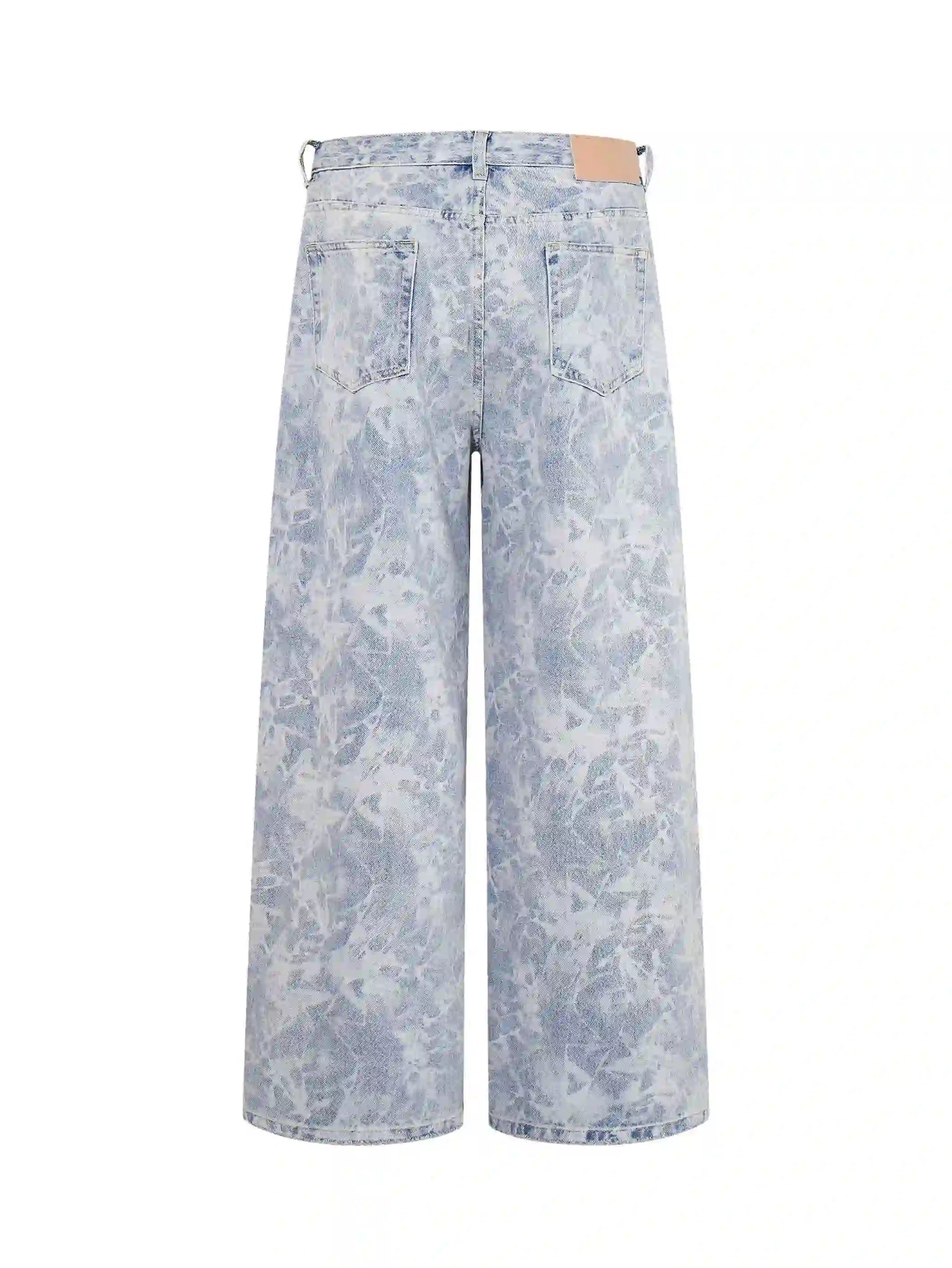 Distressed Marble Wash Jeans-S1217
