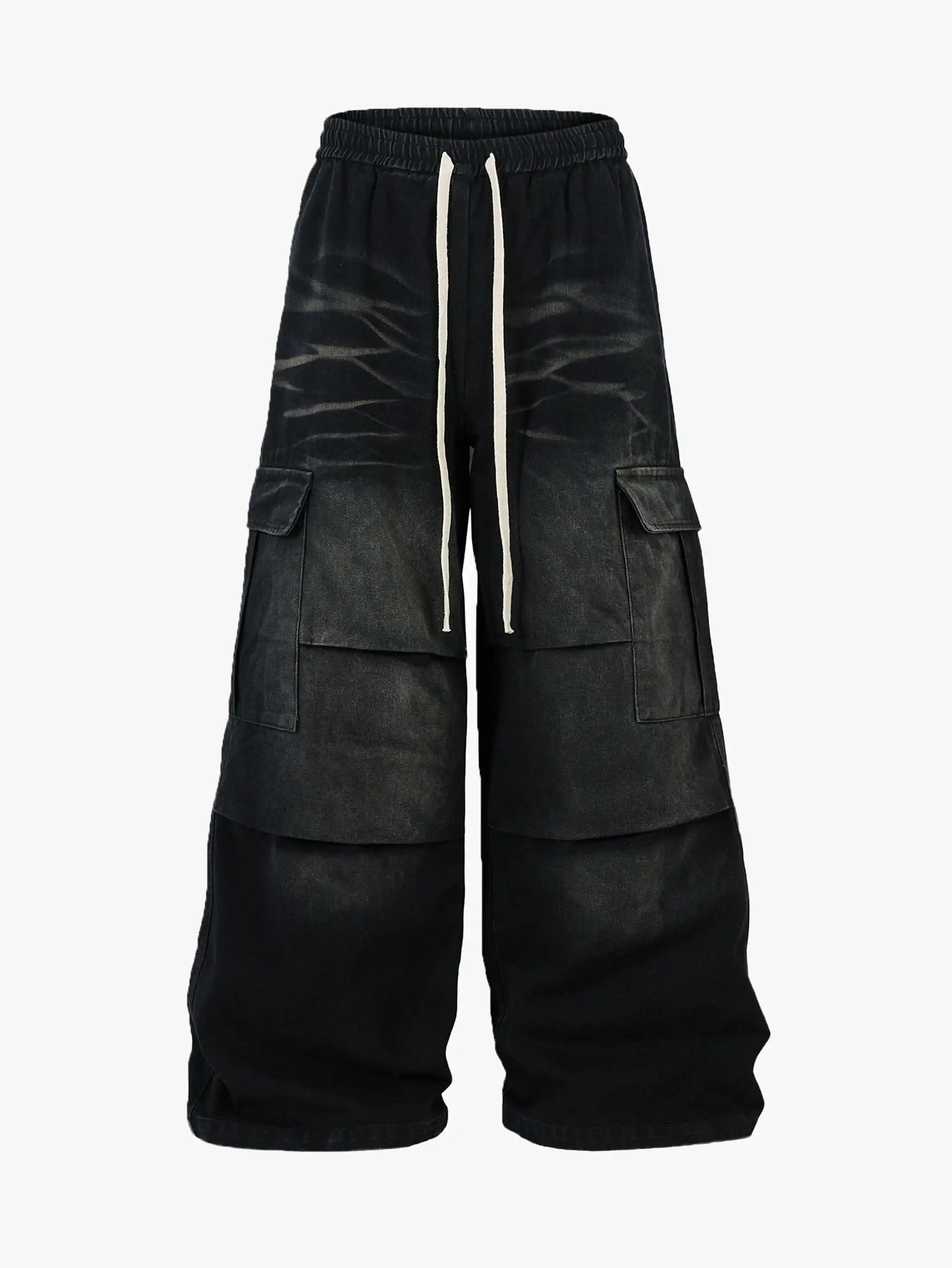 Street Casual Washed Pants-S1067