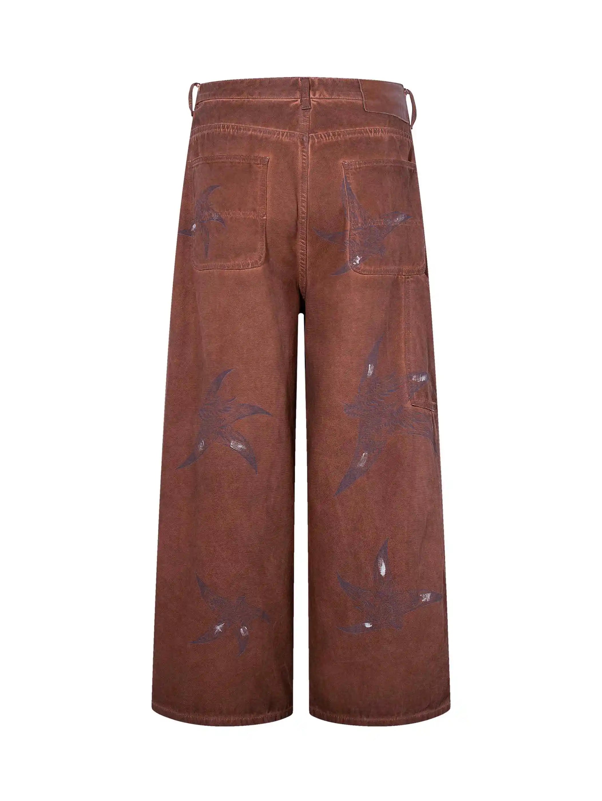 Grunge Washed Bird Baggy Carpenters-S1236
