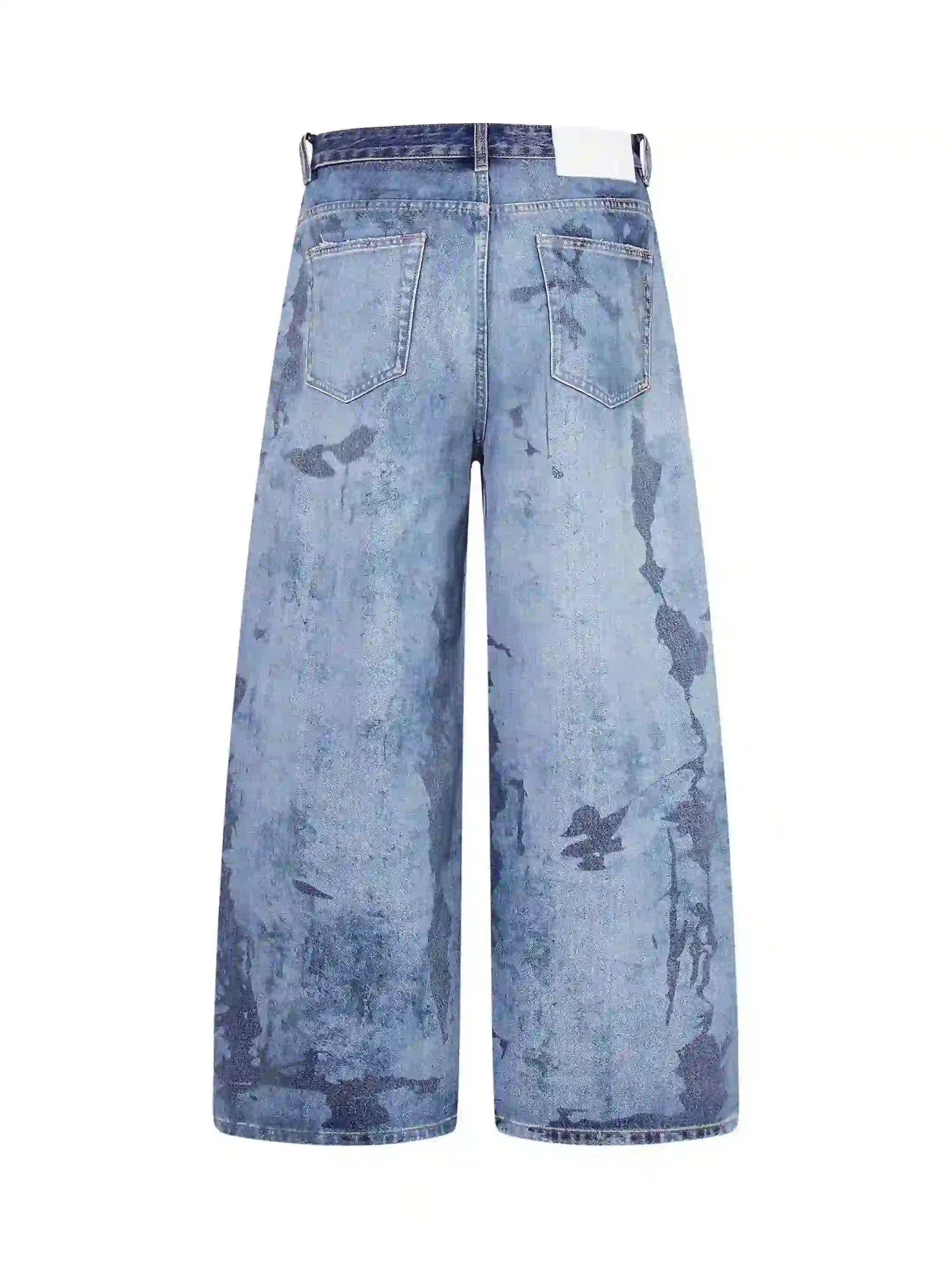 Vaqueros rotos pintados con efecto helado-S1196