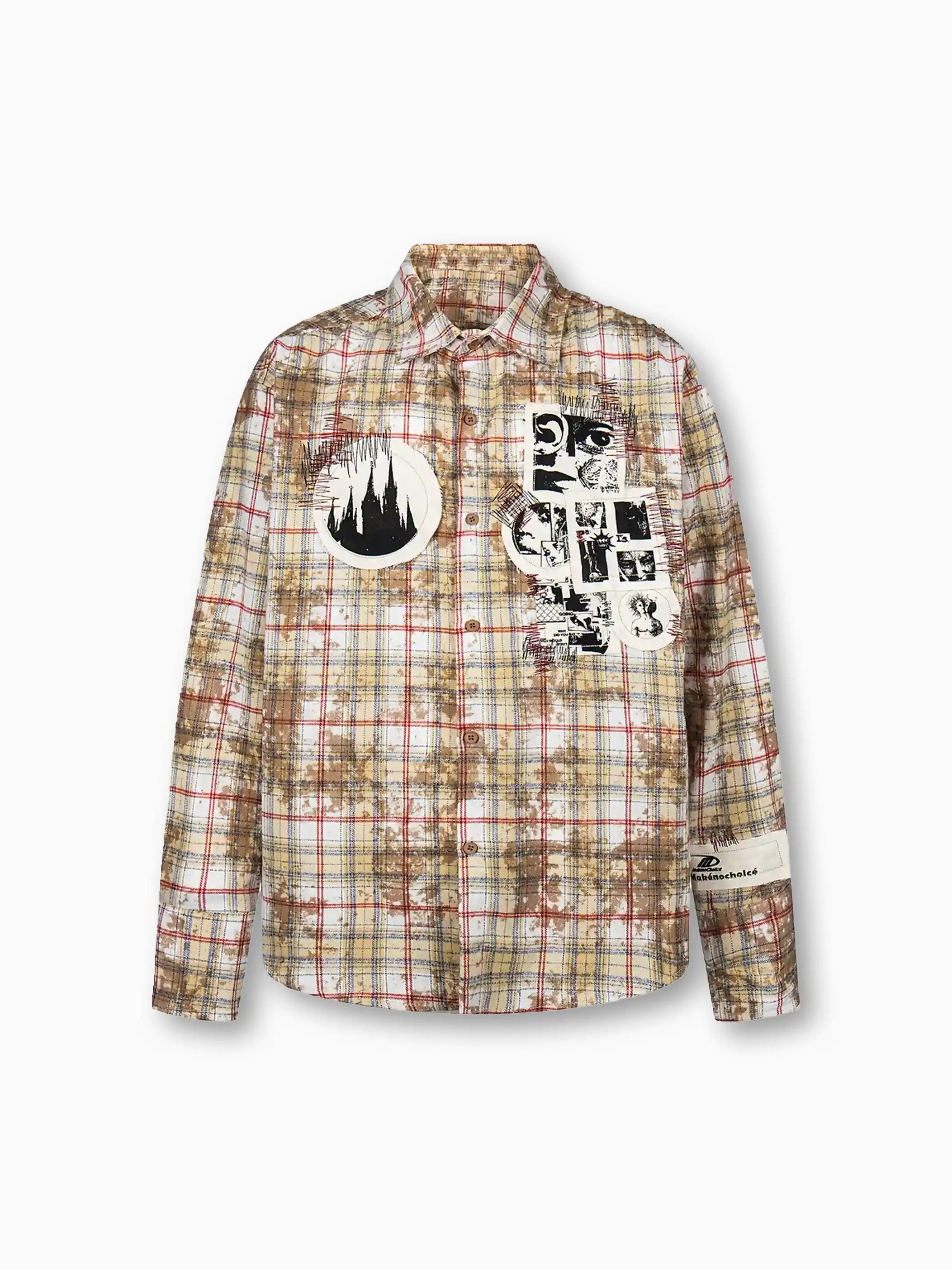 Graphic Plaid Street Shirt -s958