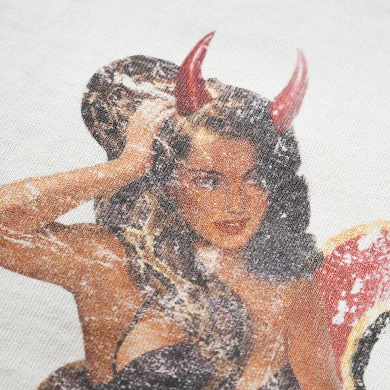 Distressed Devil Girl Boxy Tee-774