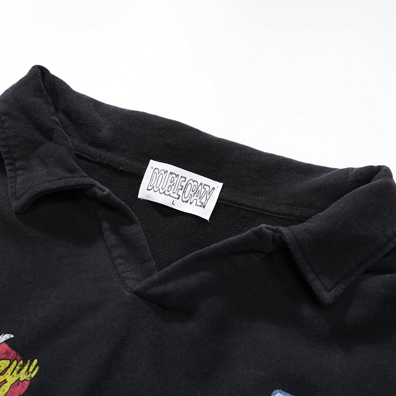 Grunge Patch L/S Polo-807