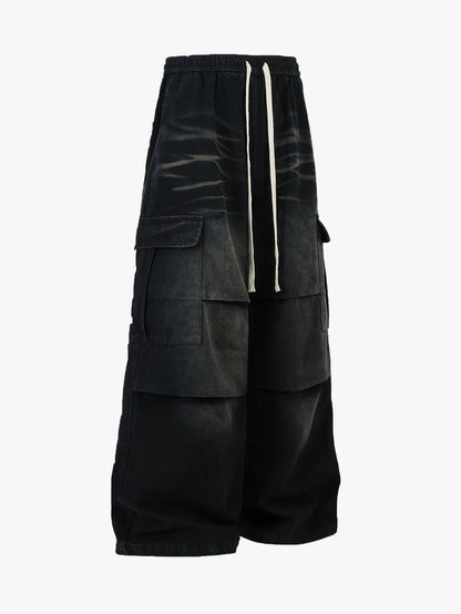 Street Casual Washed Pants-S1067