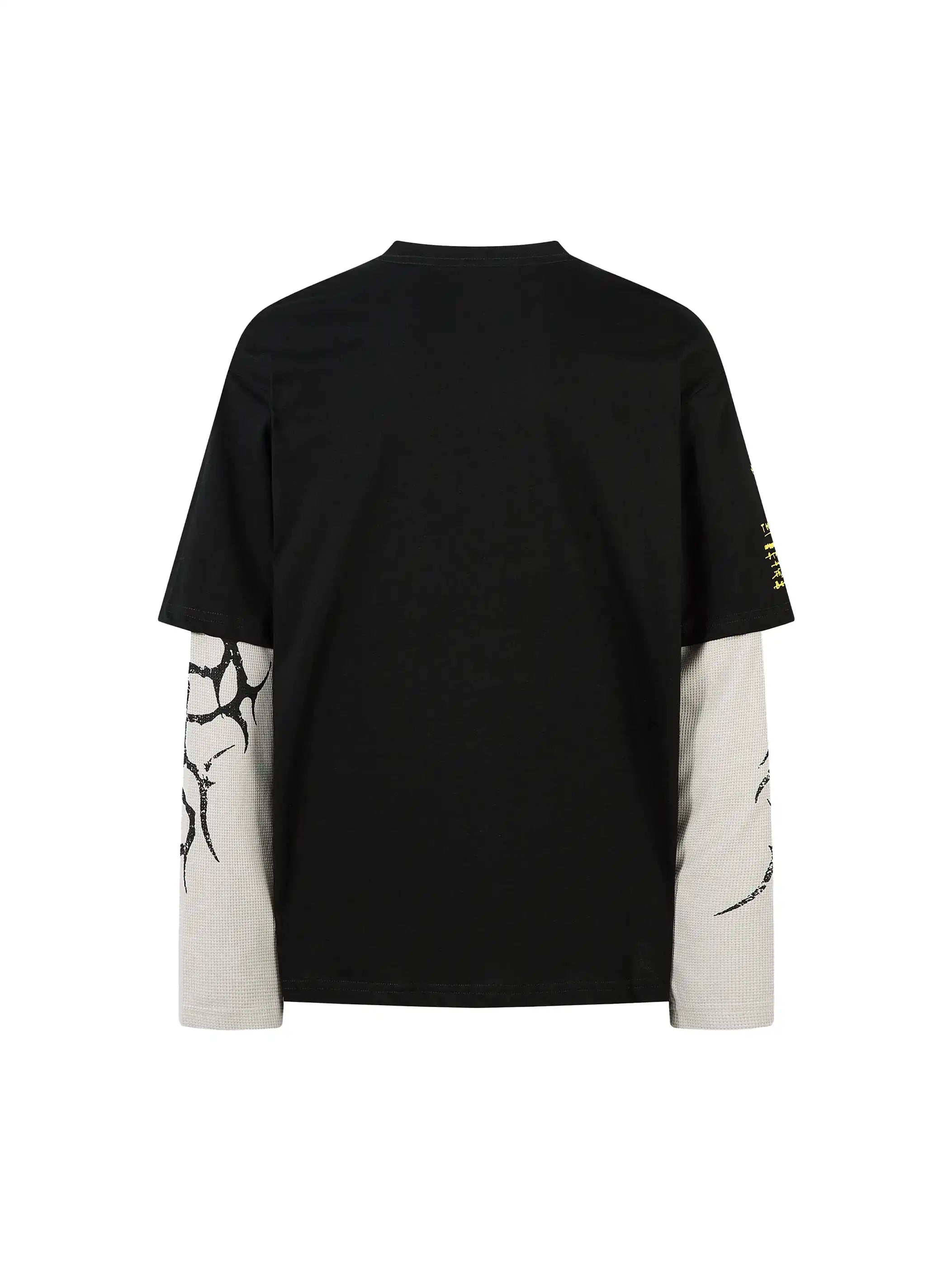 Layered Distorted Statement T-shirt-S1098