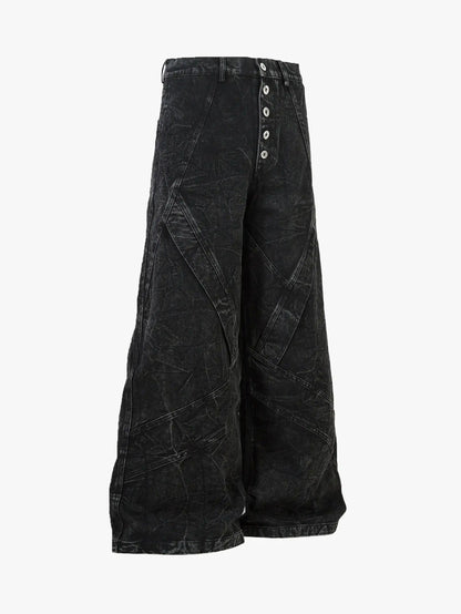 Modern Street Five Button Denim Pants-S1065