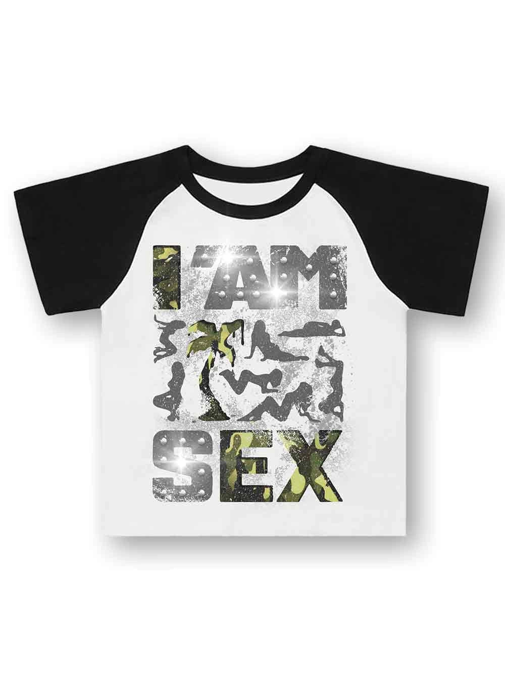 Studded Camo Pin-up Baby Tee-632