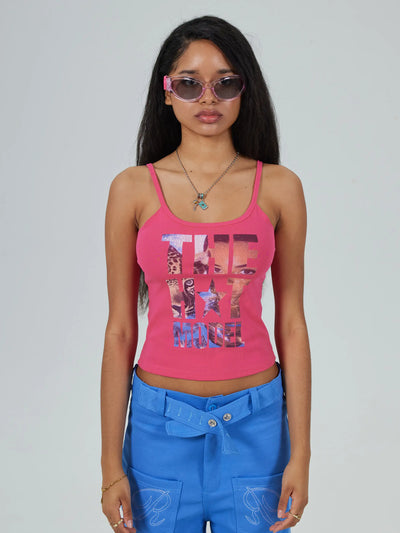 Leopard Portrait Slim Cami-605