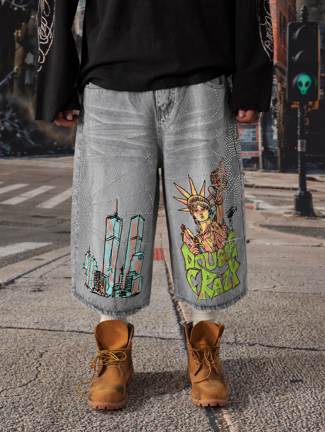 Iced Out Web Liberty Jorts-696
