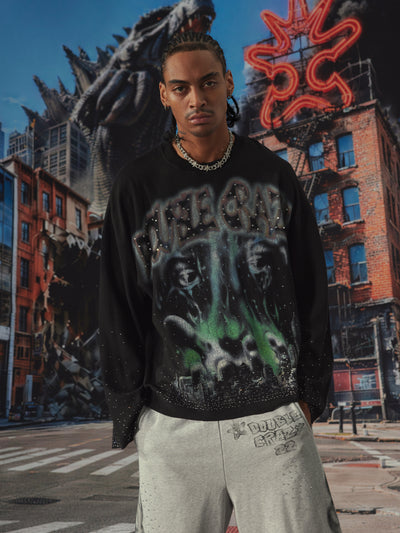 Rhinestone Burning City L/S-713