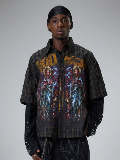 God Bless the Saints – Stained Glass Shirt-158