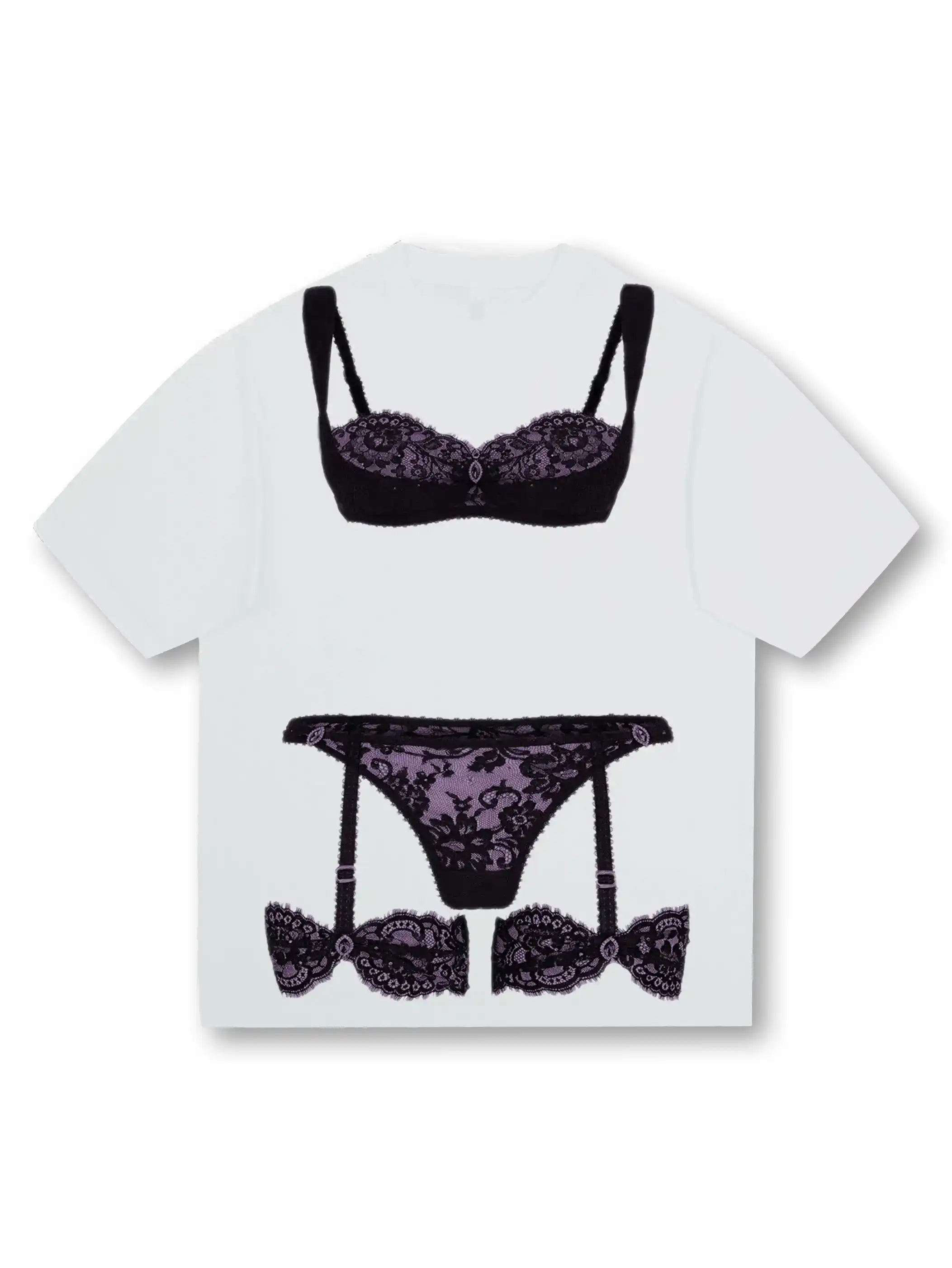 Bold Lingerie Lace Fashion T-shirt -122