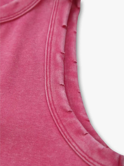 Pink Bling Middle Finger Women Vest-249