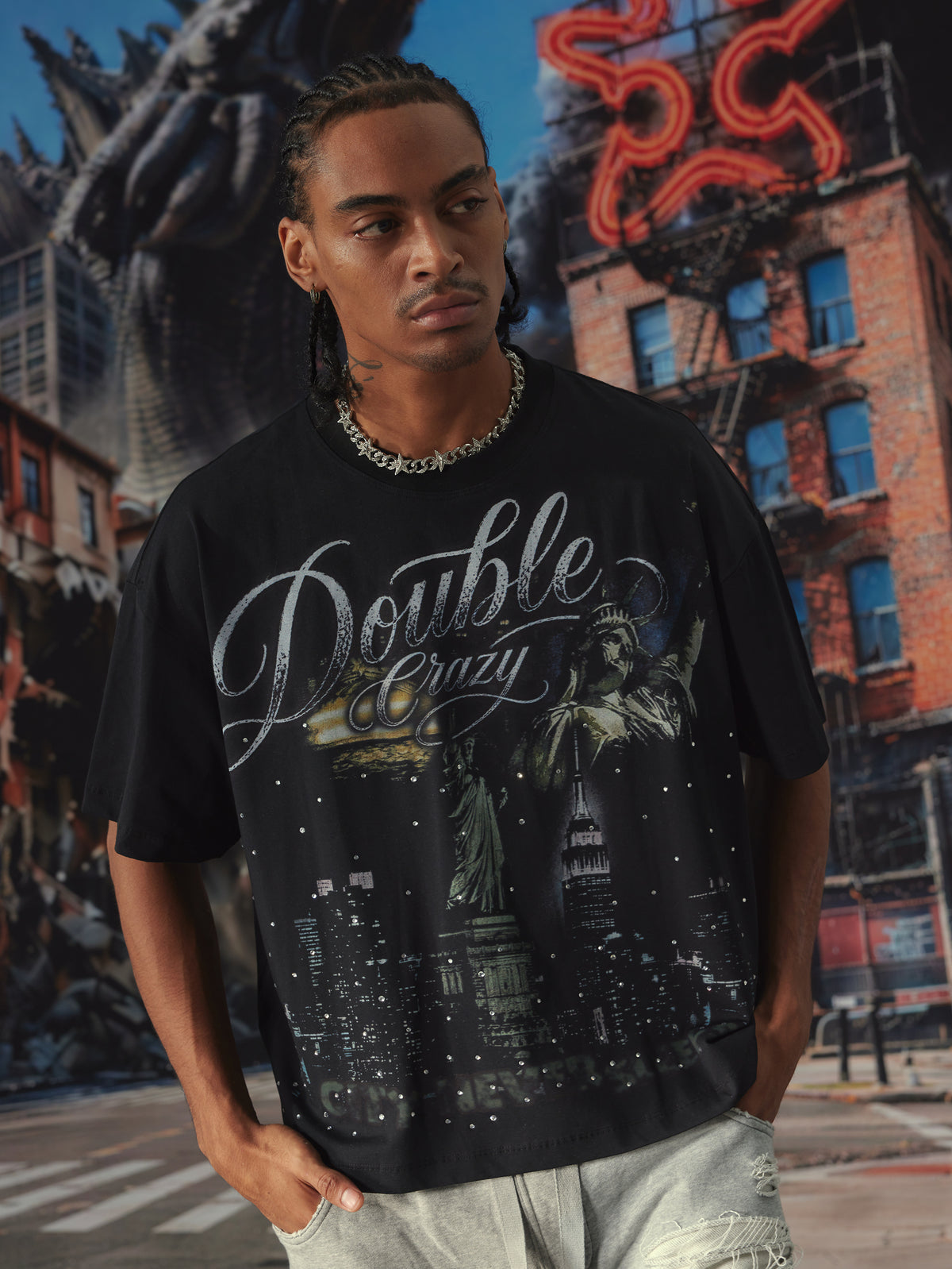 Bling City Never Sleeps Tee-659