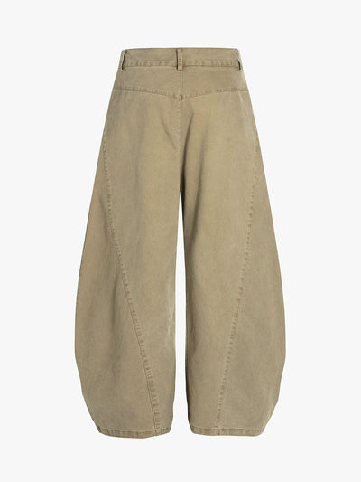 Retro Embroidery Wide Blade Pants-S1120