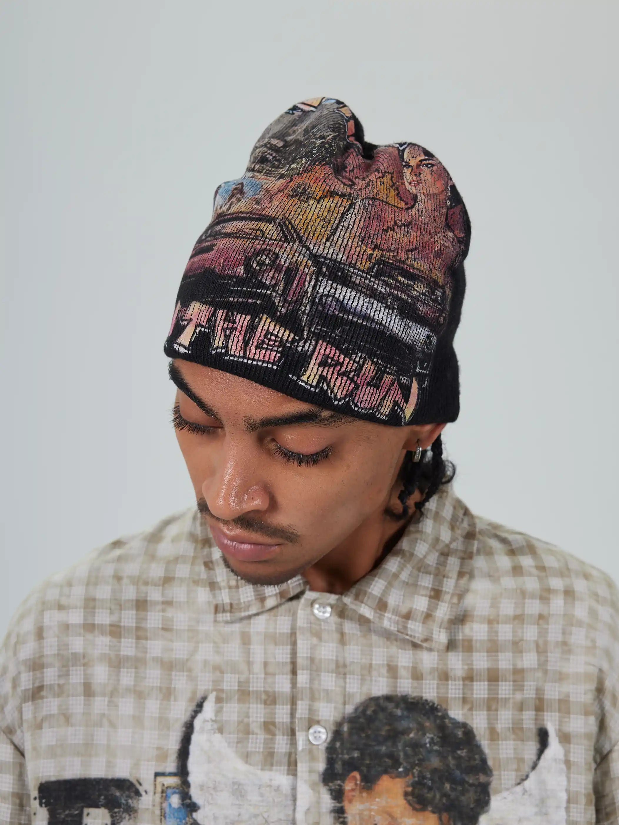 Vintage Flame Poster Beanie-708