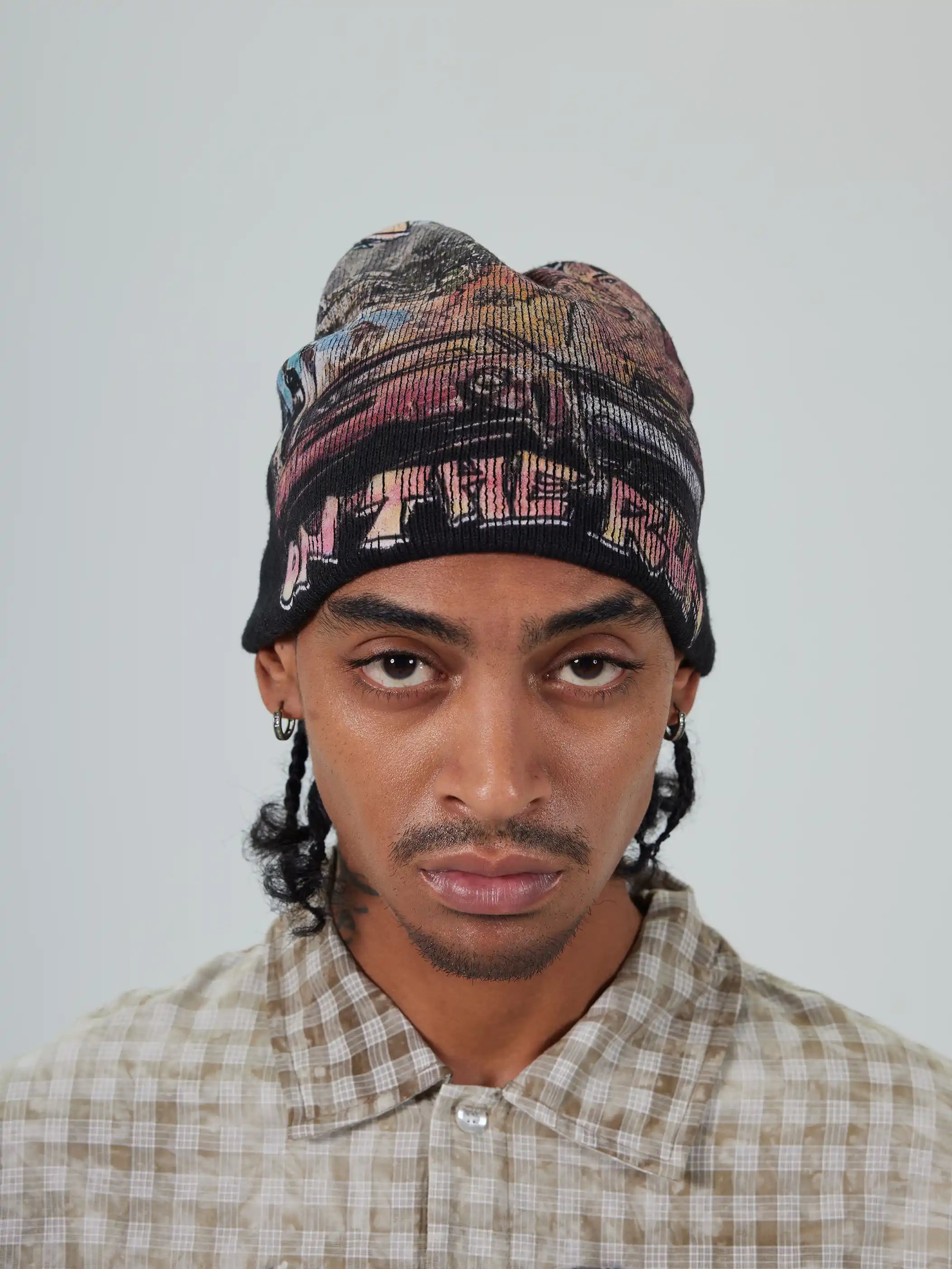Vintage Flame Poster Beanie-708