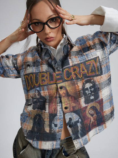 Redemption Cross Plaid Shirt-352