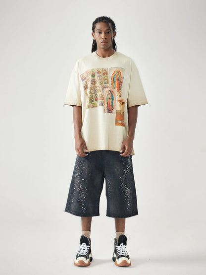 Holy Card Collage T-shirt-173