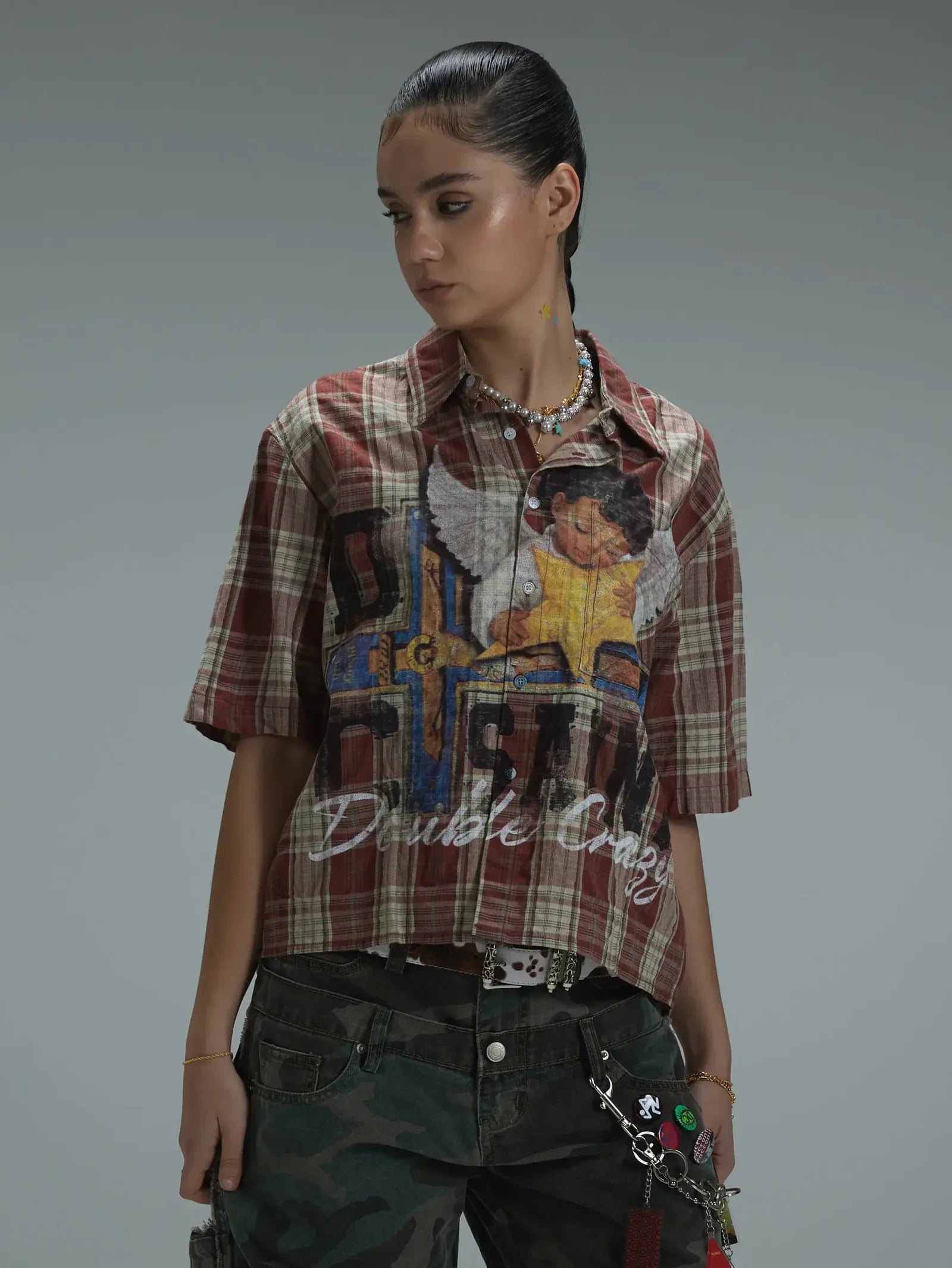 L.A. Grunge Cracked Cherub Shirt-427