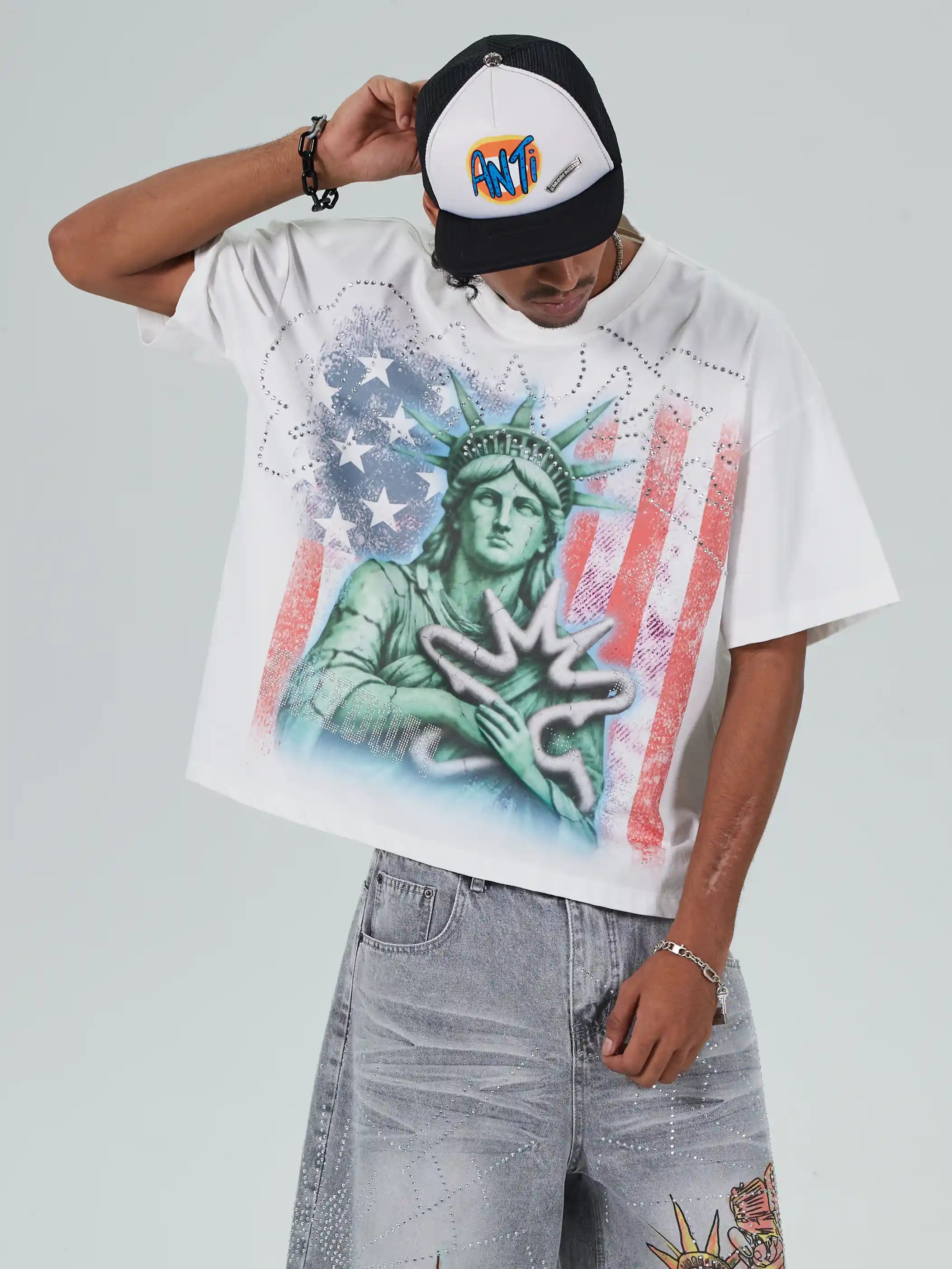 90s Grunge Liberty Bling Tee-684