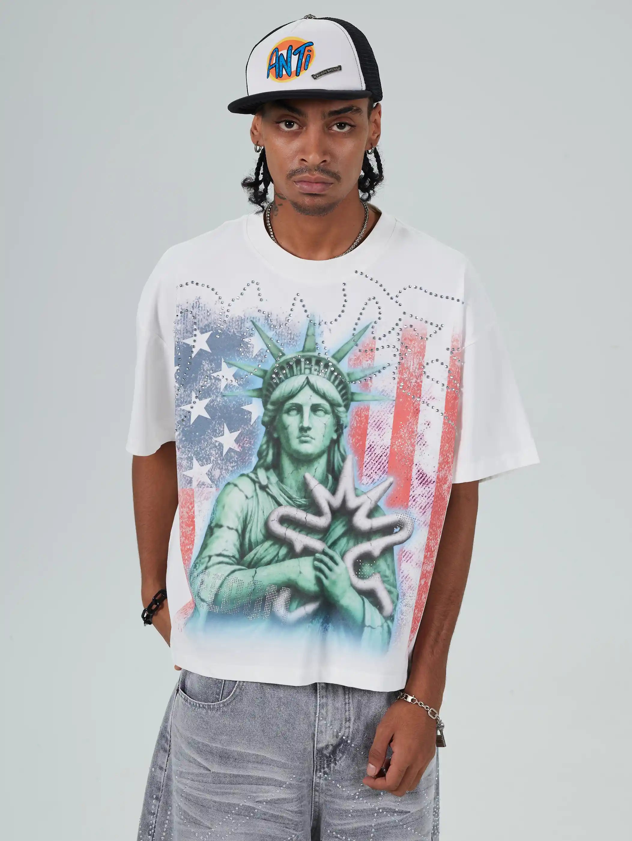 90s Grunge Liberty Bling Tee-684
