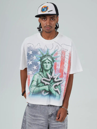 90s Grunge Liberty Bling Tee-684