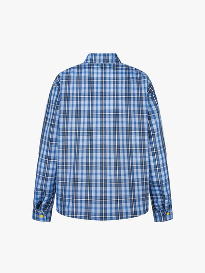 Camisa unisex de manga larga a cuadros estilo grunge-S1012