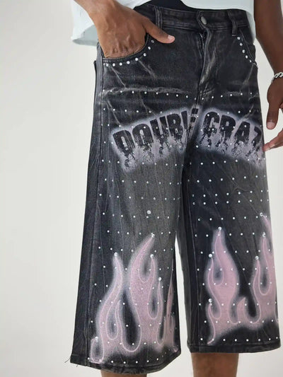 Shorts Vaqueros Double Crazy Flames-199