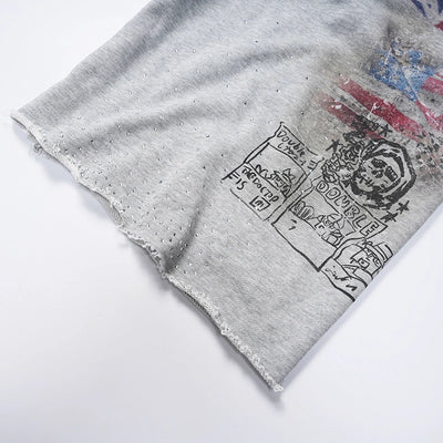 Shorts de sport usés Bling-578