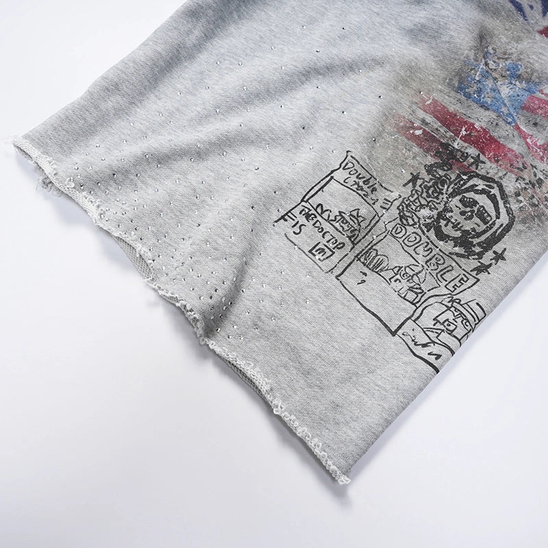 Shorts de sport usés Bling-578