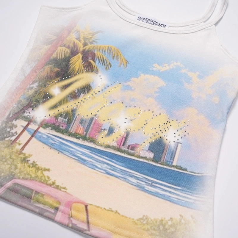 Bling Beach Pink Car Cami-665