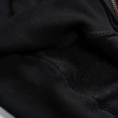 Faded Leopard Text Zip Hoodie-752