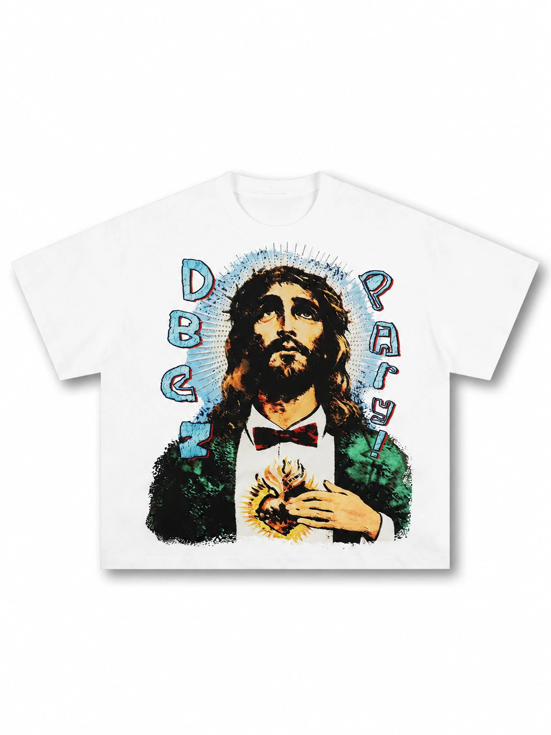 Camiseta holgada de Jesús estilo Pop Art Bling - 572