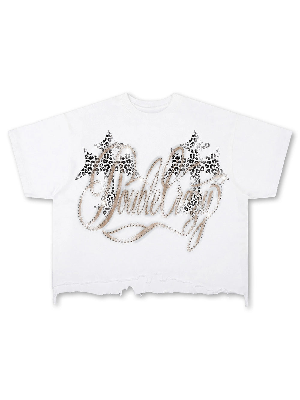 Rhinestone Logo Graphic T-shirt-421