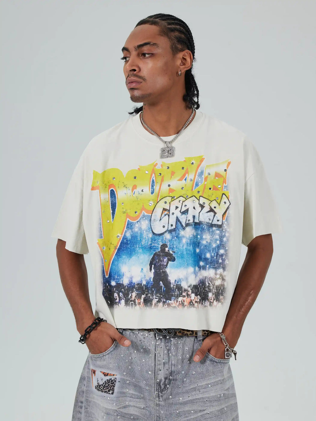 Camiseta desgastada Rockstar-617