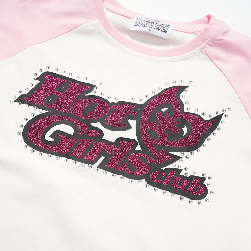 Contrast Hot Girls Raglan-710