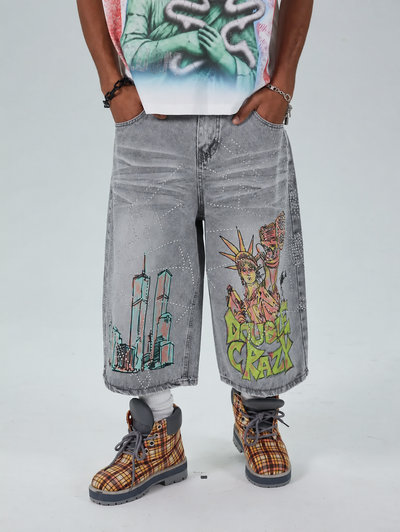 Iced Out Web Liberty Jorts-696