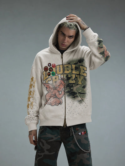 Royal Angel Zip Hoodie-757