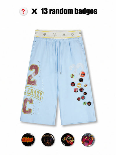 Faded Star Layered Shorts-663