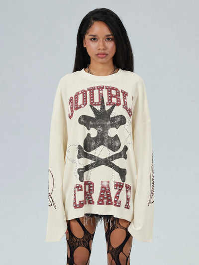 Dark Grunge Crossbones L/S-685