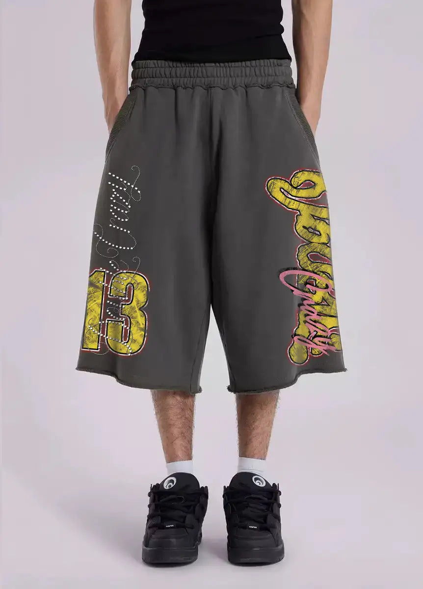 Shorts à ourlet brut Sparkle Script-630