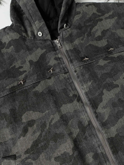 Fur-Lined Camo outerwear-S1162