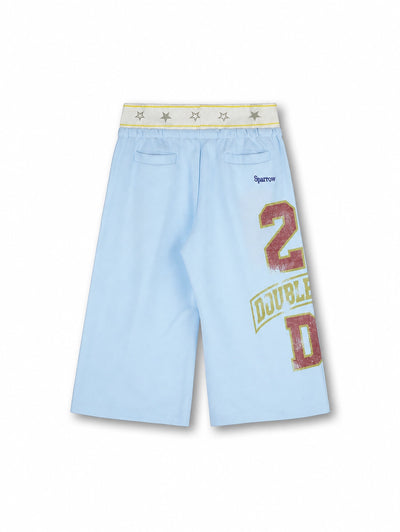 Faded Star Layered Shorts-663